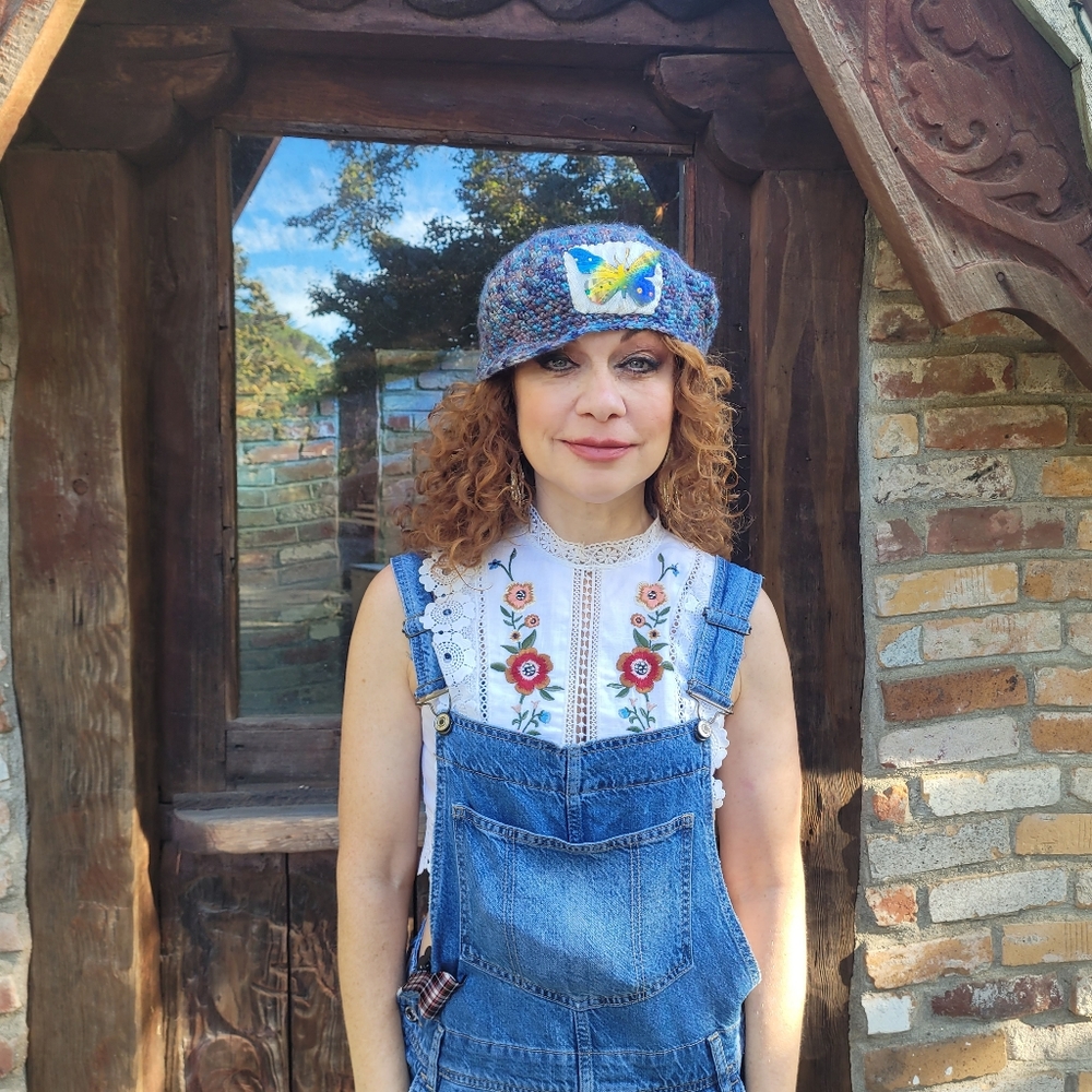 Ooak butterfly beret